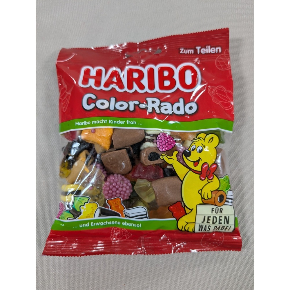 Haribo Color-Rado German Licorice Gummy Candy Mix 175g Imported Sealed